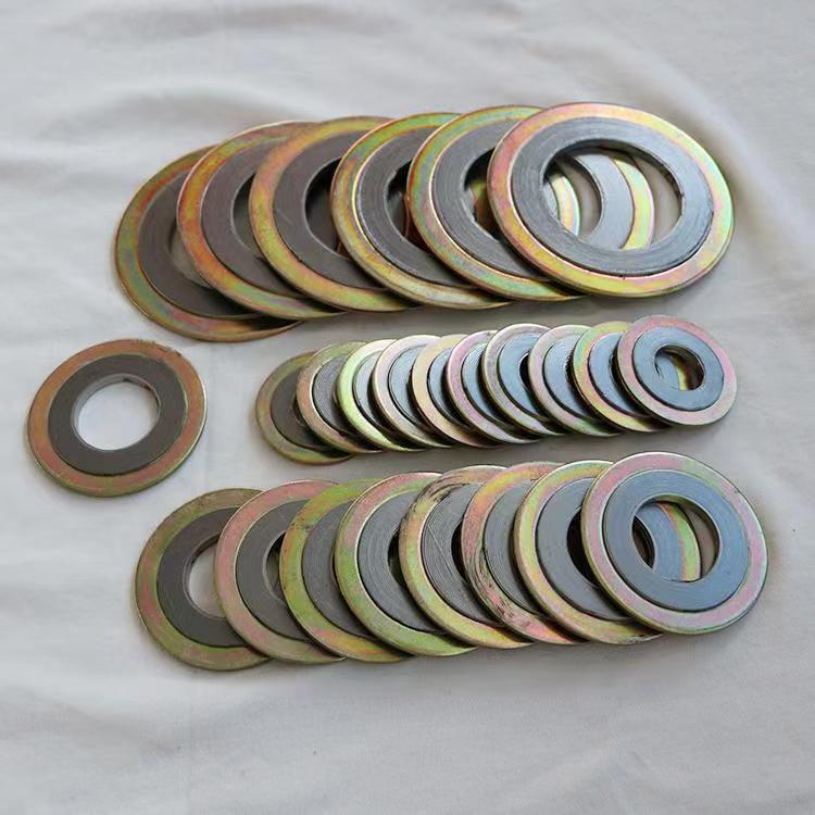 純鈦帶外環材質石墨金屬纏繞墊片，四氟金屬纏繞墊片，帶內外環石棉金屬纏繞墊片